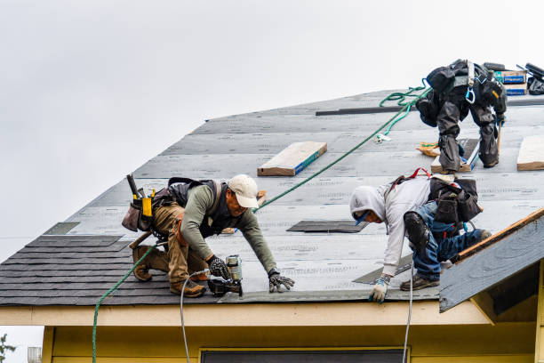 Professional Gutter Installation technician working in Richmond, MA